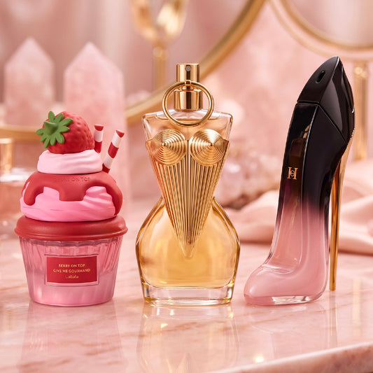 LATTAFA BERRY ON TOP, JPG DIVINE, GOODGIRL BLUSH ELIXIR
